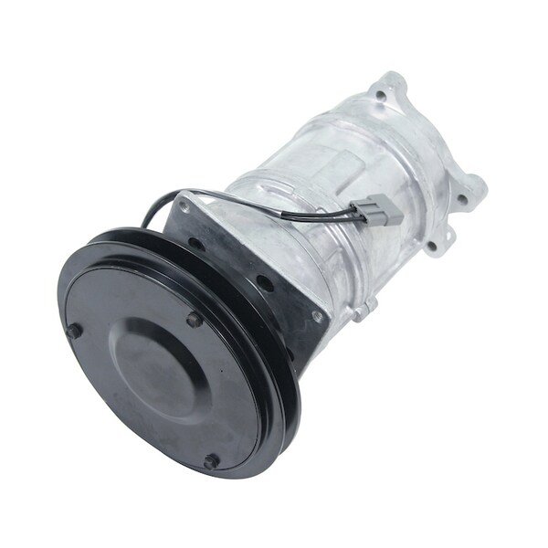 Compressor, New, A6 Style w/ Clutch (1 groove 6.77" pulley, 12V, 10:00 coil) 17" x8.5" x9.8"